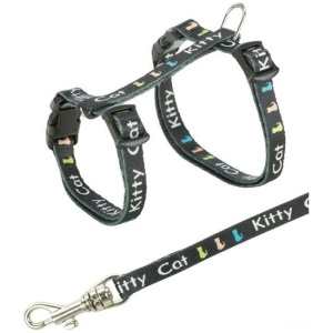 Trixie Junior kattunge Kitten Kitty Cat Sele m. line Sort