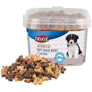 Trixie Junior Soft Snack Bones M/Calcium, Kylling,Lam og Laks 140g