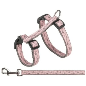 Trixie Kattesele m. line Grå/Rosa