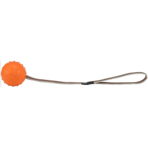 Trixie Sporting Ball i Naturgummi M/Snor Oransje