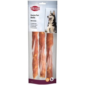 Trixie Tyggerull Natur M/Andefilè 3stk 28cm 250g
