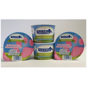 Vom Cold & Dog frossen yoghurt for hunder Kyllinglever og eple 240gr