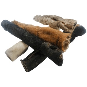 Whesco Okse Tyggerulle med Pels 1stk 25 cm