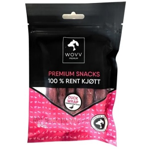 Wovv tyggepinner med and 80g (6pk) DATO 15.06.2026