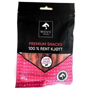 Wovv tyggepinner med lam 80g (6pk) DATO 15.06.2026