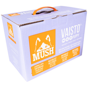 MUSH Vaisto Lyslilla Puppy Gris, Kylling og Kalkon 10kg Blokk