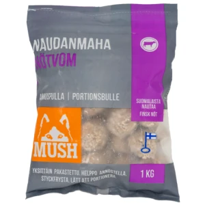 MUSH Basic Oksevom 1 kg Kjøttboller